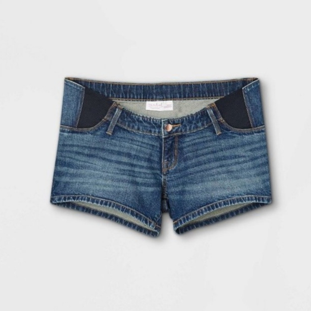 Isabel demin maternity shorts.